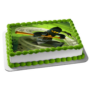 LEGO Ninjago Cole Black Ninja Edible Cake Topper Image ABPID04217