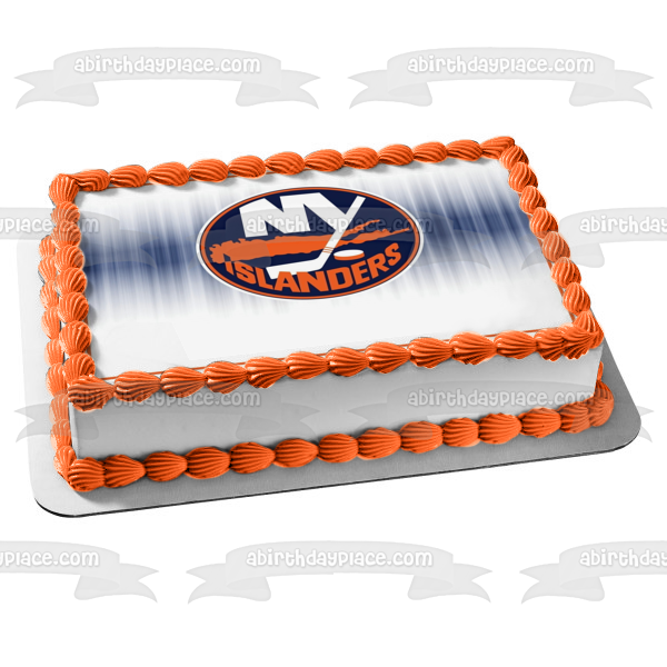 New York Islanders Professional Ice Hockey Edible Cake Topper Image ABPID04367