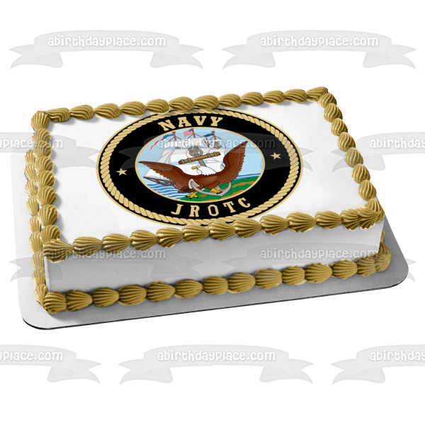 US Navy Junior Reserve Officers Training Corps JROTC Emblem Edible Cake Topper Image ABPID04370