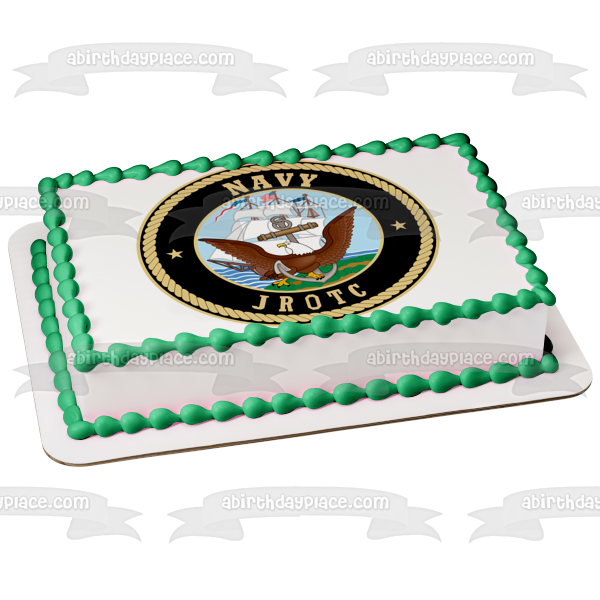 US Navy Junior Reserve Officers Training Corps JROTC Emblem Edible Cake Topper Image ABPID04370