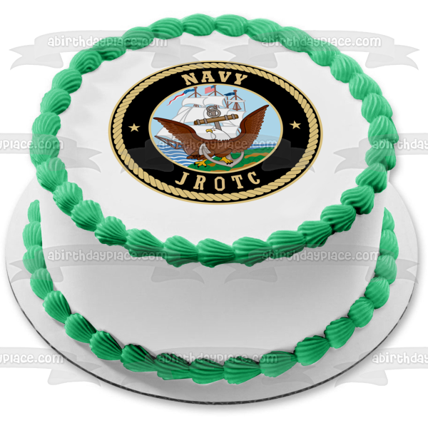 US Navy Junior Reserve Officers Training Corps JROTC Emblem Edible Cake Topper Image ABPID04370