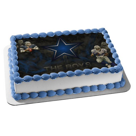 Imagen de decoración comestible para tarta del equipo profesional de fútbol americano de los Dallas Cowboys ABPID04414 