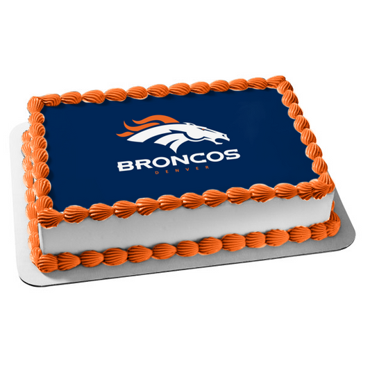 Denver Broncos Professional American Football Denver Colorado Edible Cake Topper Image ABPID04419