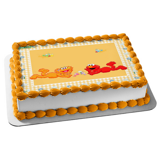 Adorno comestible para tarta de Elmo y Abby Cadabby de Barrio Sésamo, imagen ABPID04464 