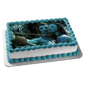 Avatar Movie Jake Sully Neytiri Bow Arrow Edible Cake Topper Image ABPID04500