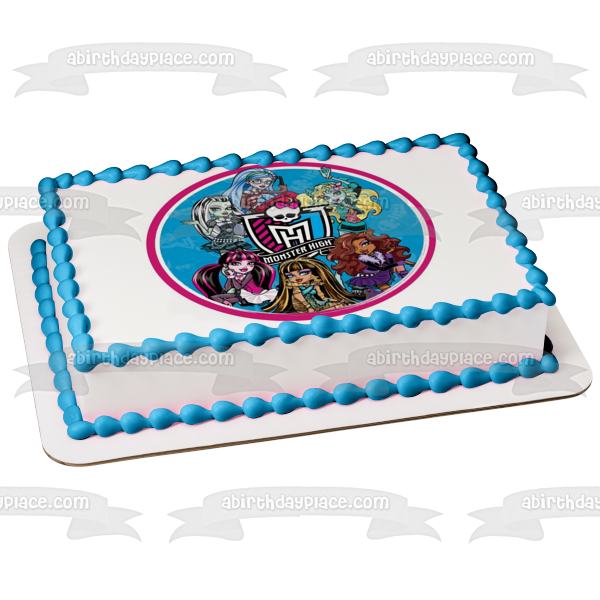 Monster High Draculaura Clawdeen Wolf Frankie Stein Edible Cake Topper Image ABPID04506