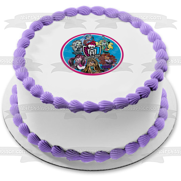Monster High Draculaura Clawdeen Wolf Frankie Stein Edible Cake Topper Image ABPID04506
