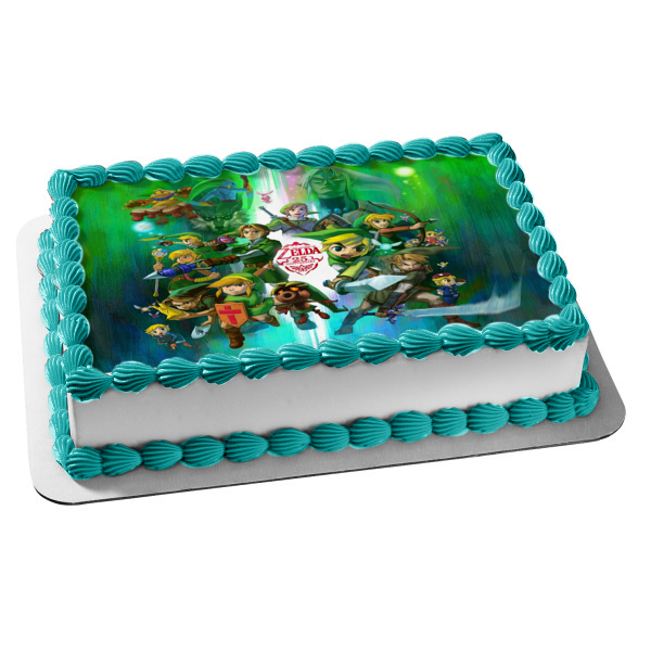 The Legend of Zelda 25th Anniversary Edible Cake Topper Image ABPID04534