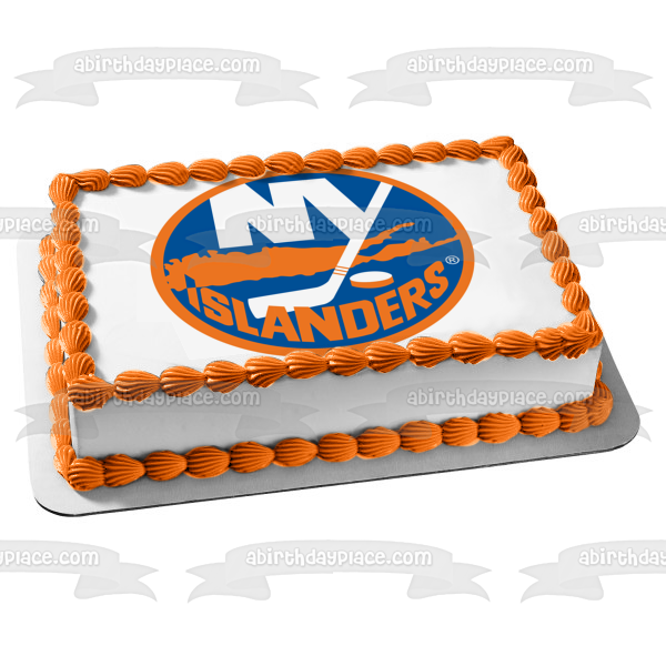 New York Islanders Professional Ice Hockey Team Logo Edible Cake Topper Image ABPID04538