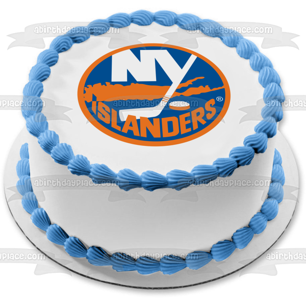 New York Islanders Professional Ice Hockey Team Logo Edible Cake Topper Image ABPID04538