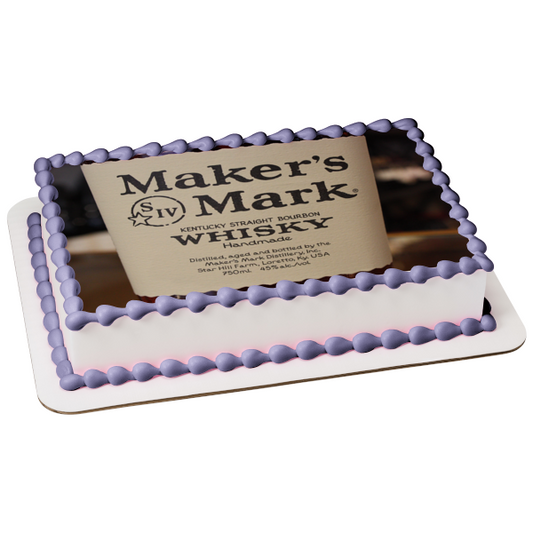 Maker's Mark Kentucky Whisky Bourbon puro hecho a mano Star Hill Farm Loretto Kentucky USA Imagen comestible para decoración de tarta ABPID04547 