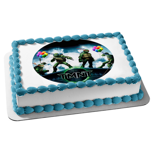 Teenage Mutant Ninja Turtles Tmnt Balloons Edible Cake Topper Image ABPID04574