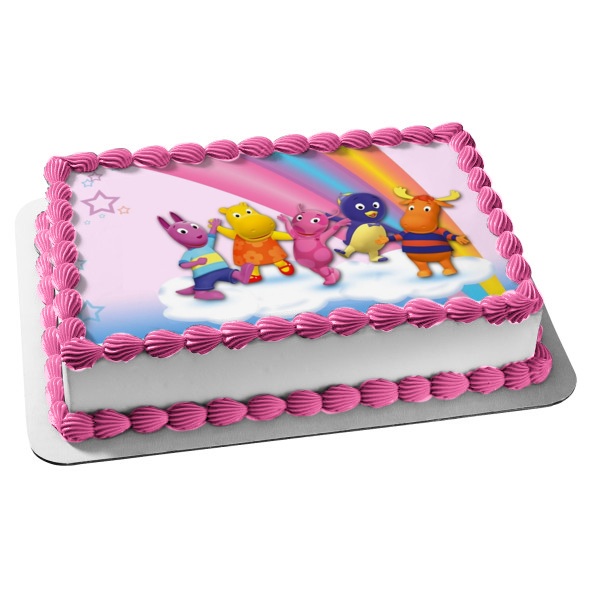 Nickelodeon the Backyardigans Clouds Stars Rainbow Edible Cake Topper Image ABPID04580
