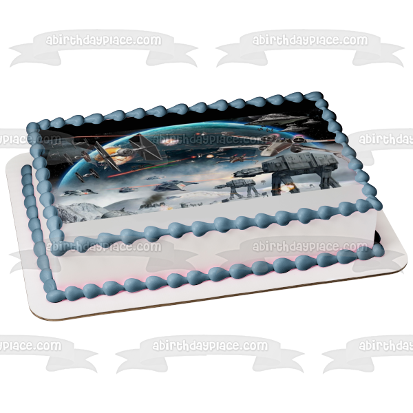 Star Wars Spaceship Battle Edible Cake Topper Image ABPID06644
