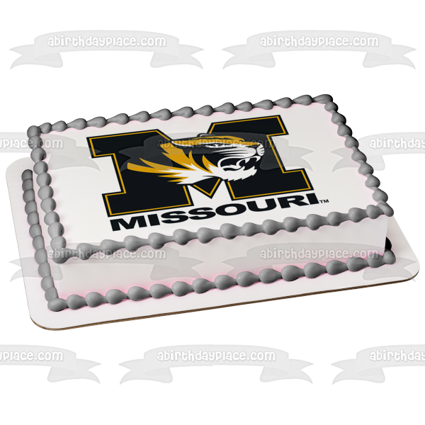 Missouri Tigers Athletics Sports Teams University of Missouri Logo Edible Cake Topper Image ABPID04713