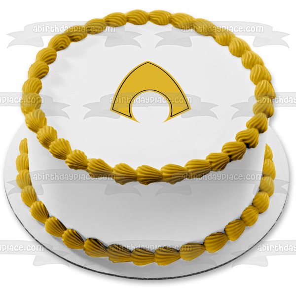 Aquaman Logo Edible Cake Topper Image ABPID04726