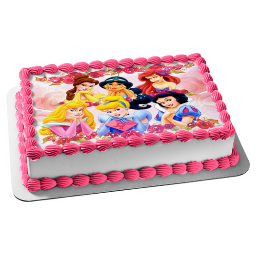 Disney Princess Ariel Jasmine Snow White Edible Cake Topper Image ABPID04742