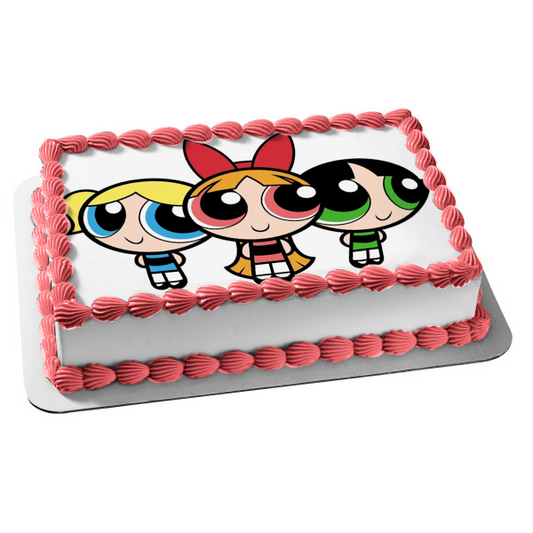 Power Puff Girls Blossom Bubbles Buttercup Edible Cake Topper Image ABPID04780