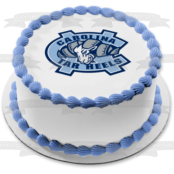 North Carolina Tar Heels Logo Athletic Teams Representing the University of North Carolina at Chapel Hill Edible Cake Topper Image ABPID04834