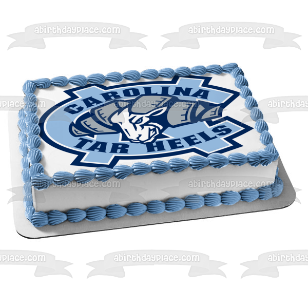 North Carolina Tar Heels Logo Athletic Teams Representing the University of North Carolina at Chapel Hill Edible Cake Topper Image ABPID04834