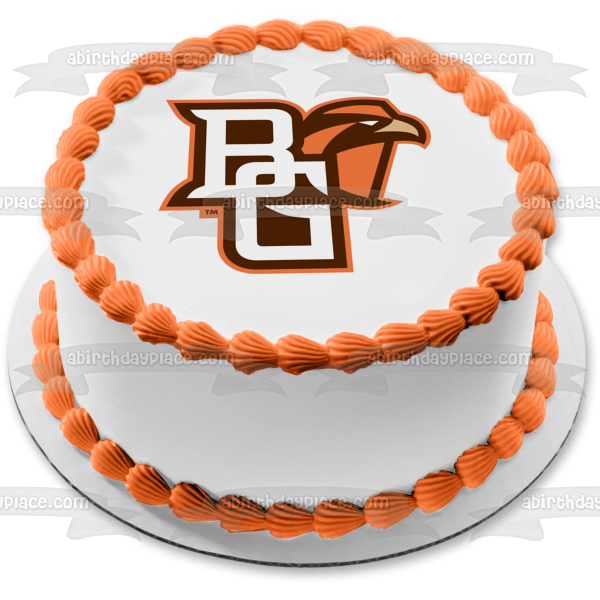 Bowling Green State University Athletics Logo College Sports Edible Cake Topper Image ABPID04891