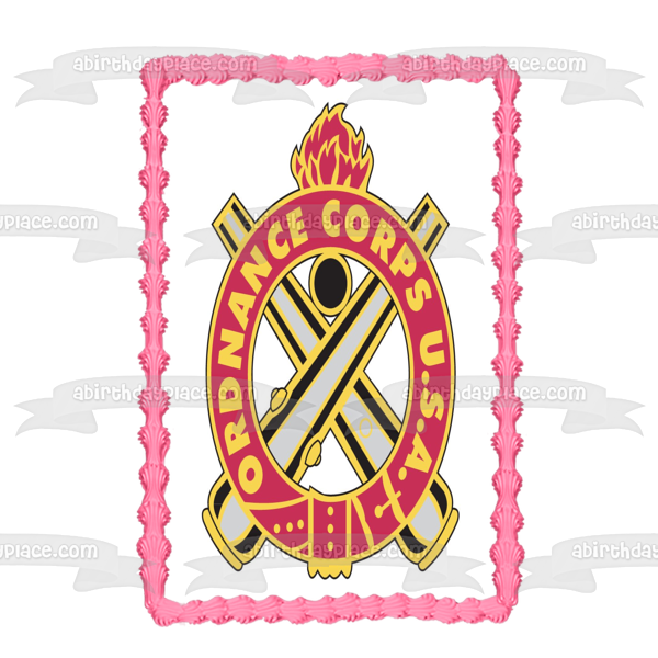 The United States Army Ordnance Corps Logo Edible Cake Topper Image ABPID04918