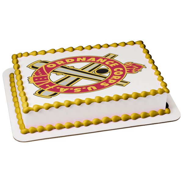 The United States Army Ordnance Corps Logo Edible Cake Topper Image ABPID04918