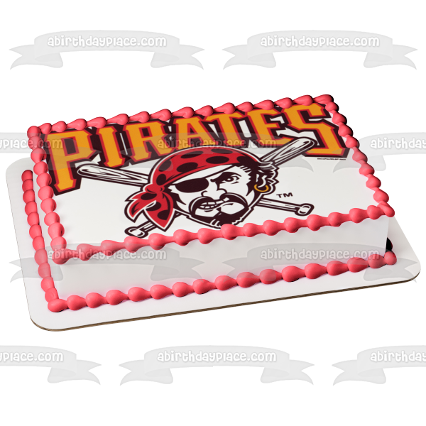 Pittsburgh Pirates Logo American Professional Baseball Team Pittsburgh Pennsylvania Edible Cake Topper Image ABPID04933