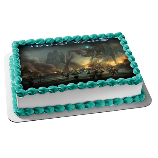 Halo Wars Humans Vs Covenant Soldiers Video Game Microsoft Edible Cake Topper Image ABPID04952