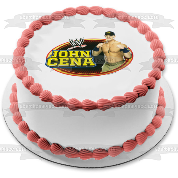 John Cena Wrestling WWE Raw Smackdown Edible Cake Topper Image ABPID05000