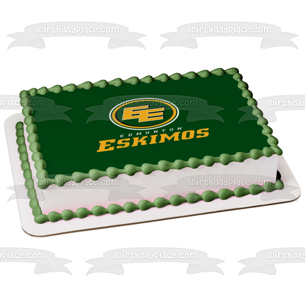 Edmonton Eskimos Logo Canadian Football League Edible Cake Topper Image ABPID05013