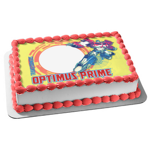 Transformers Optimus Prime Personalize Edible Cake Topper Image Frame ABPID05020