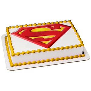 DC Comics Superman Superhero Logo Edible Cake Topper Image ABPID05059