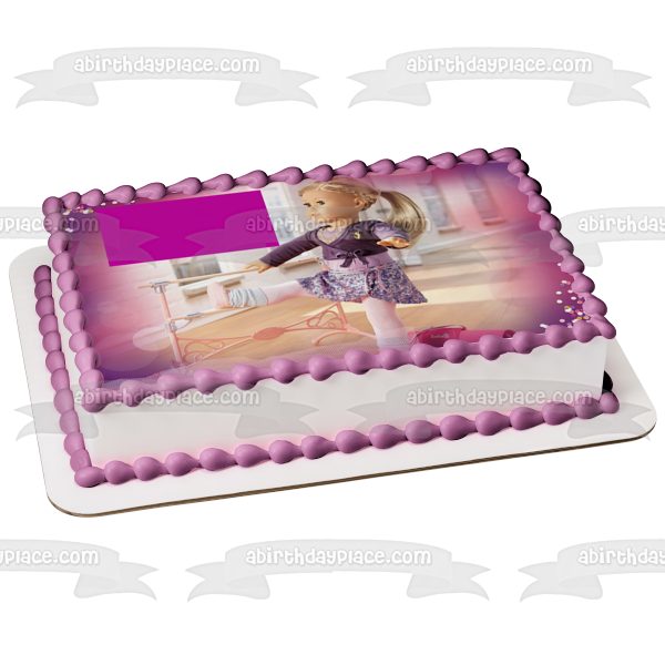 American Girl Isabelle Ballerina Personalize Edible Cake Topper Image Frame ABPID05089