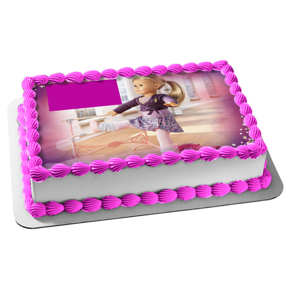 American Girl Isabelle Ballerina Personalize Edible Cake Topper Image Frame ABPID05089