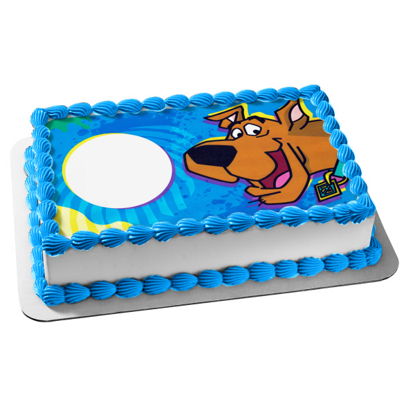 Scooby-Doo Scooby Doo Where Are You with a Blue Background Edible Cake Topper Image Frame ABPID05125