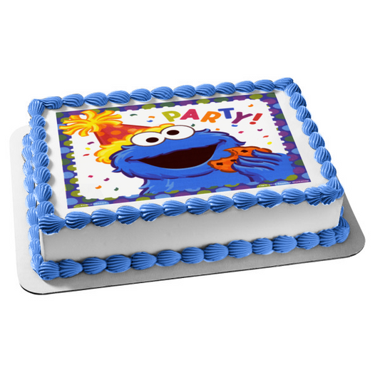 Imagen comestible para tarta de Barrio Sésamo del Monstruo de las Galletas de fiesta ABPID05131 