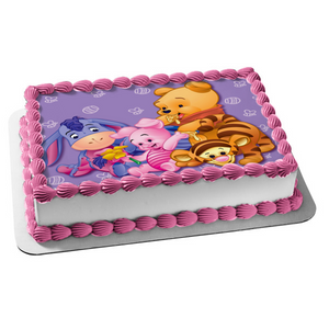 Winnie the Pooh Piglet Eeyore and Tigger Edible Cake Topper Image ABPID05140