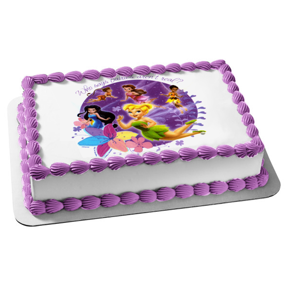 Disney Fairies Tinkerbell Rosetta Silvermist Rosetta Iridessa Edible Cake Topper Image ABPID05192