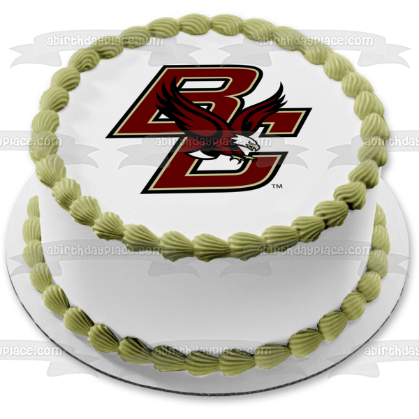 Boston College Athletics Logo Eagle Edible Cake Topper Image ABPID05210