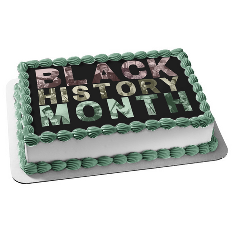 Black History Month President Barak Obama Martin Luther King Jr. Malcom X Edible Cake Topper Image ABPID53566