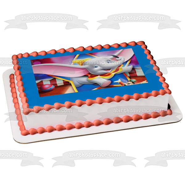 Dumbo Ringmaster Star Ball Edible Cake Topper Image ABPID05283