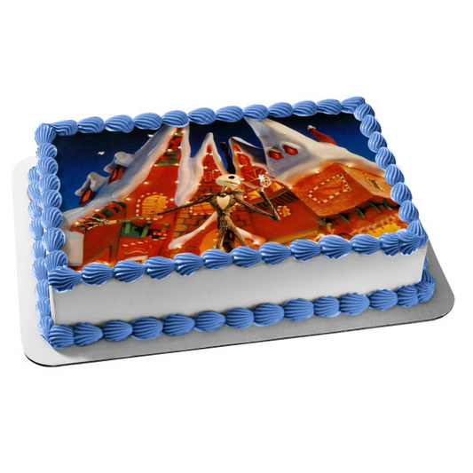 Disney the Nightmare Before Christmas Jack Skellington Edible Cake Topper Image ABPID05286