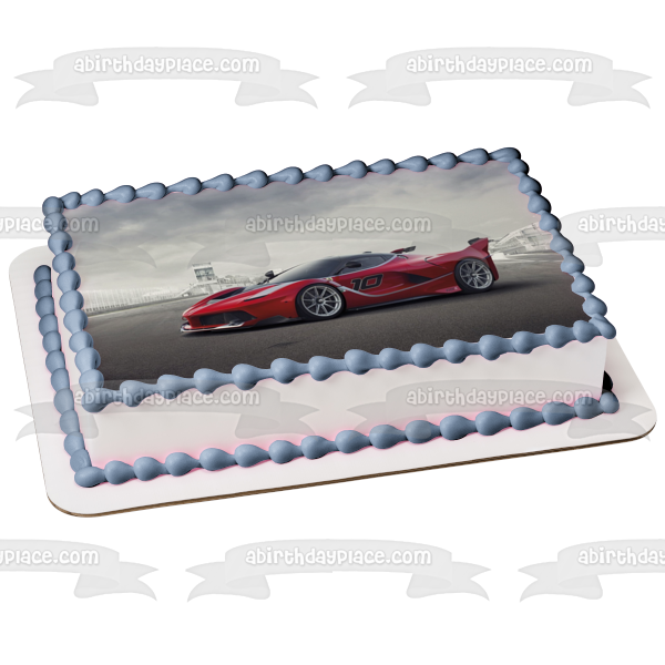 Ferrari Ffx-K Track Day Car Edible Cake Topper Image ABPID05307