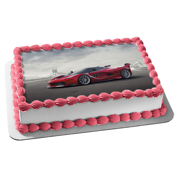 Ferrari Ffx-K Track Day Car Edible Cake Topper Image ABPID05307