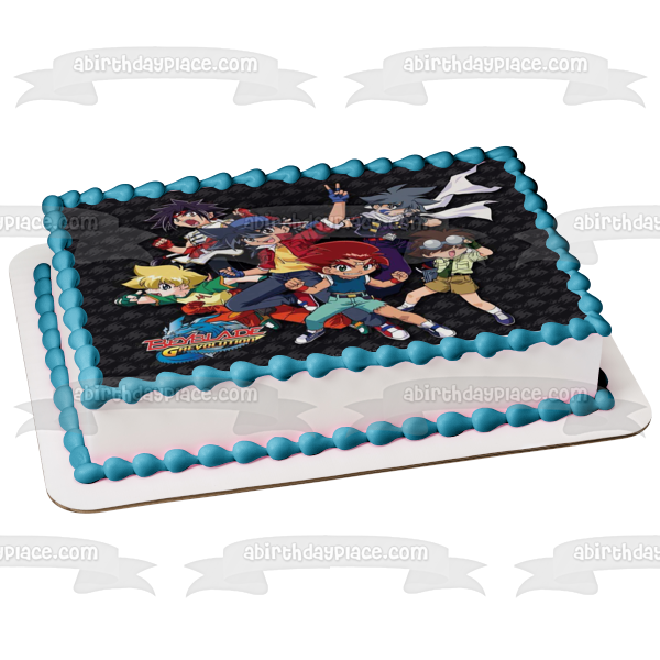 Beyblade Revolution Tyson Kai Max Ray Kenny and Hilary Edible Cake Topper Image ABPID05341