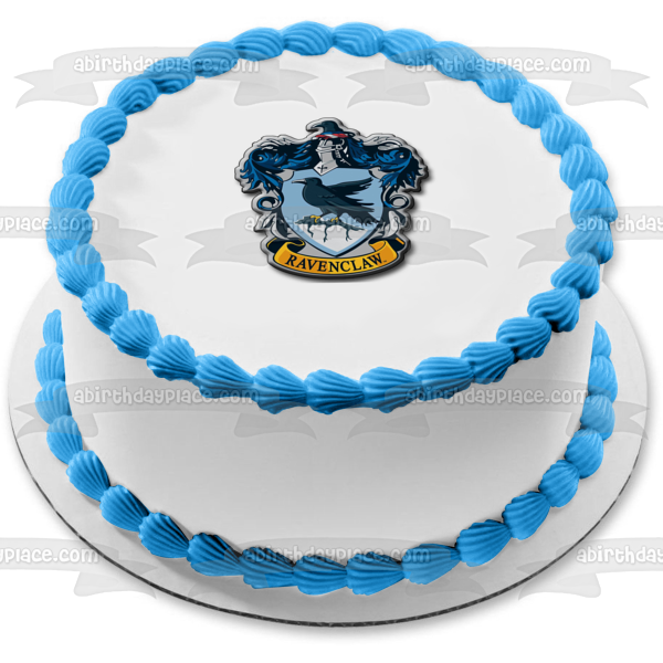 Harry Potter Hogwarts Ravenclaw Crest Edible Cake Topper Image ABPID15500