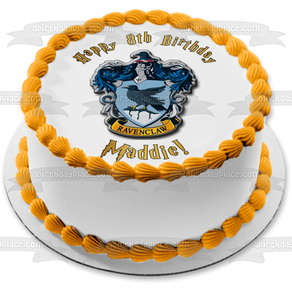 Harry Potter Hogwarts Ravenclaw Crest Edible Cake Topper Image ABPID15500