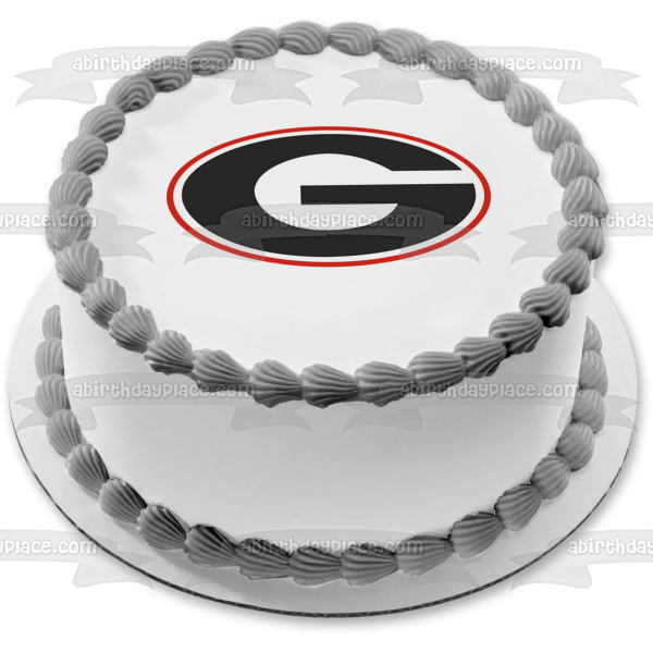 University of Georgia Bulldogs Logo Edible Cake Topper Image ABPID05430