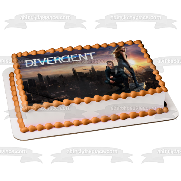 Divergent Quarter Tris Prior and Tobias Eaton Edible Cake Topper Image ABPID05442